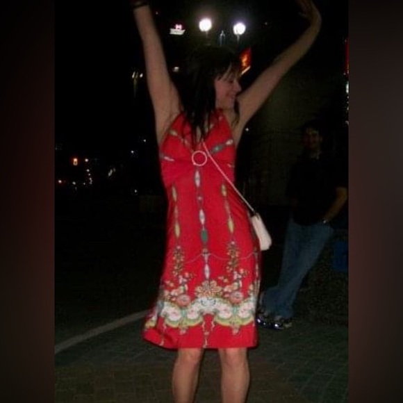 Red Halter dress size medium - Picture 3 of 4